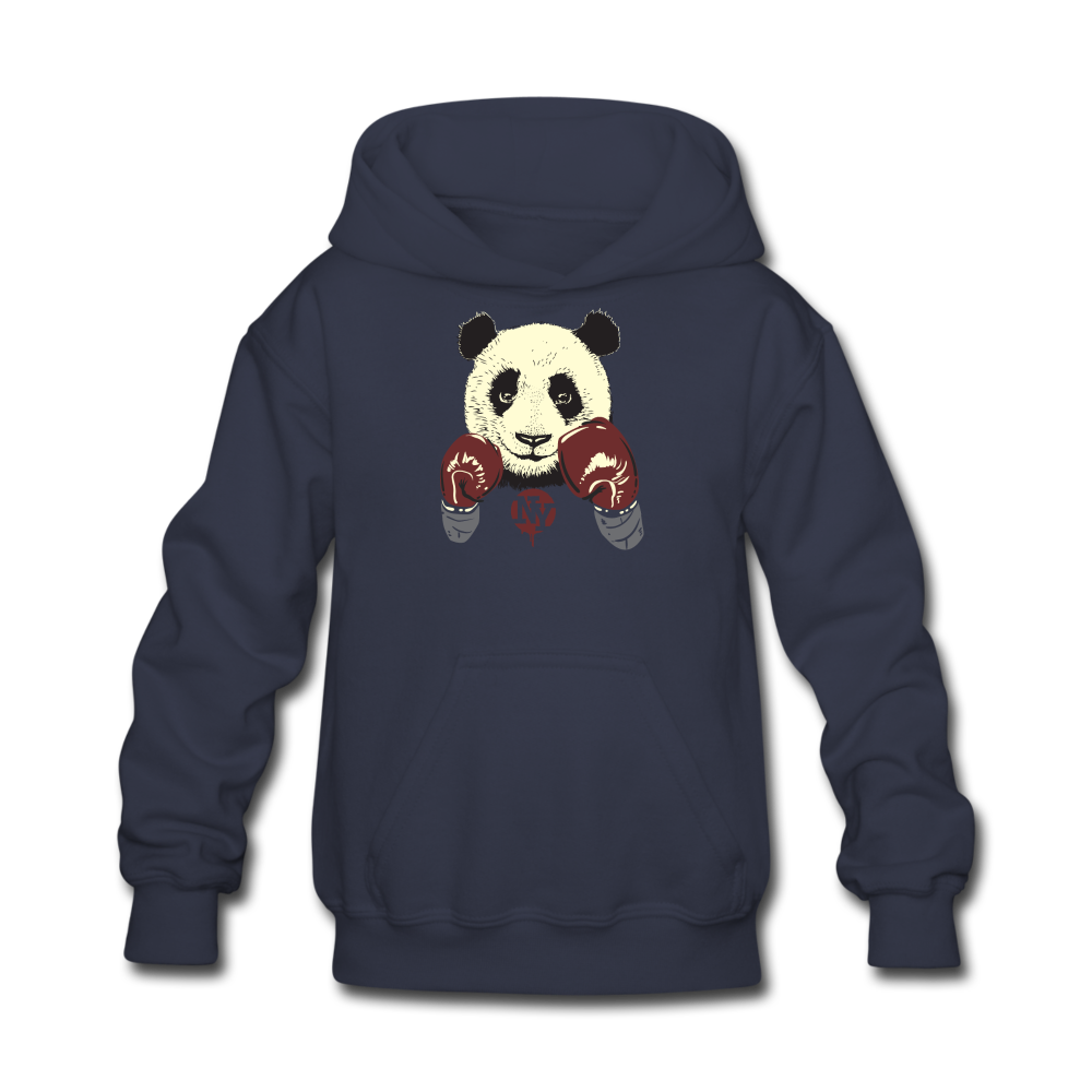 Boxing Panda Kids Hoodie - Navy - navy