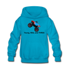 Young, Wild, and FREE Kids Hoodie - turquoise