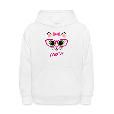 Meow Kids Hoodie - white