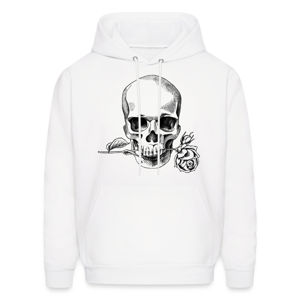 Skull Rose Hoodie - white