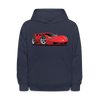 Red Sports Car Kids Hoodie - navy