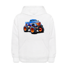 Monster Truck Kids Hoodie - white