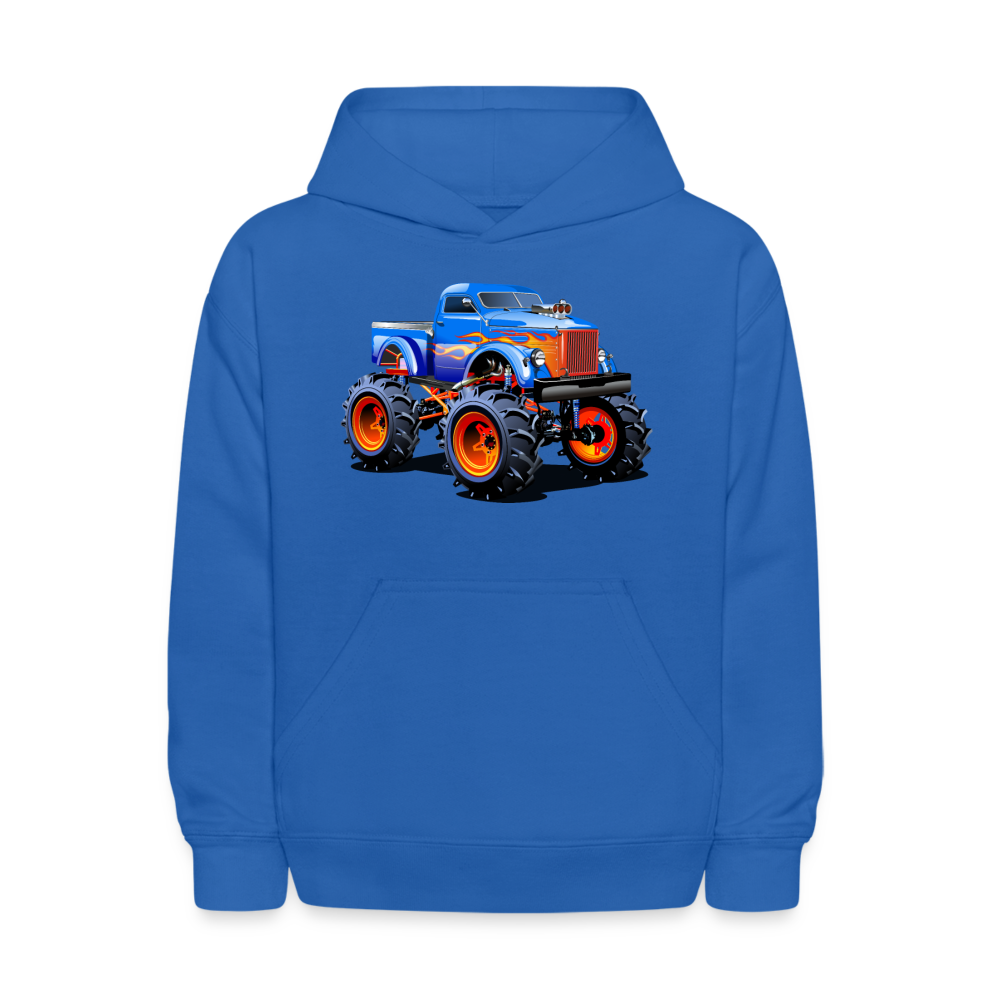 Monster Truck Kids Hoodie - royal blue