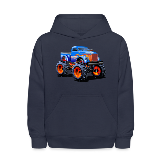 Monster Truck Kids Hoodie - navy