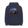 Monster Truck Kids Hoodie - navy