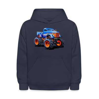 Monster Truck Kids Hoodie - navy