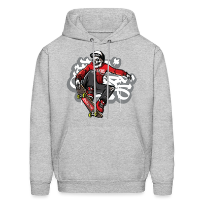 Skeleton Skater Hoodie - heather gray