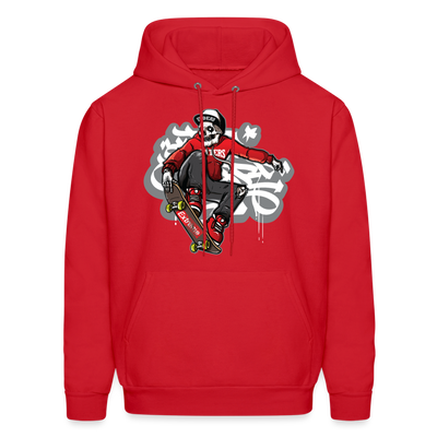 Skeleton Skater Hoodie - red