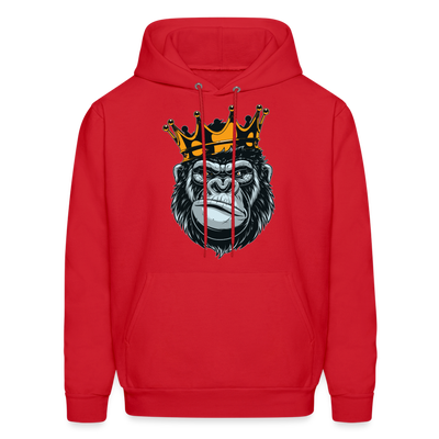 Gorilla Crown Hoodie - Charcoal - red