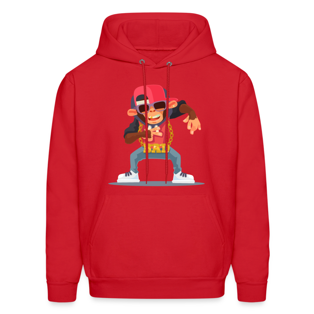 Hip Hop Monkey Hoodie - red