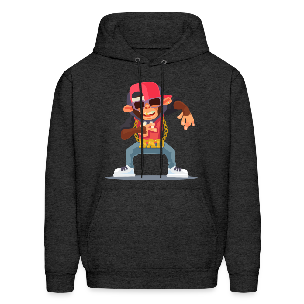 Hip Hop Monkey Hoodie - charcoal grey