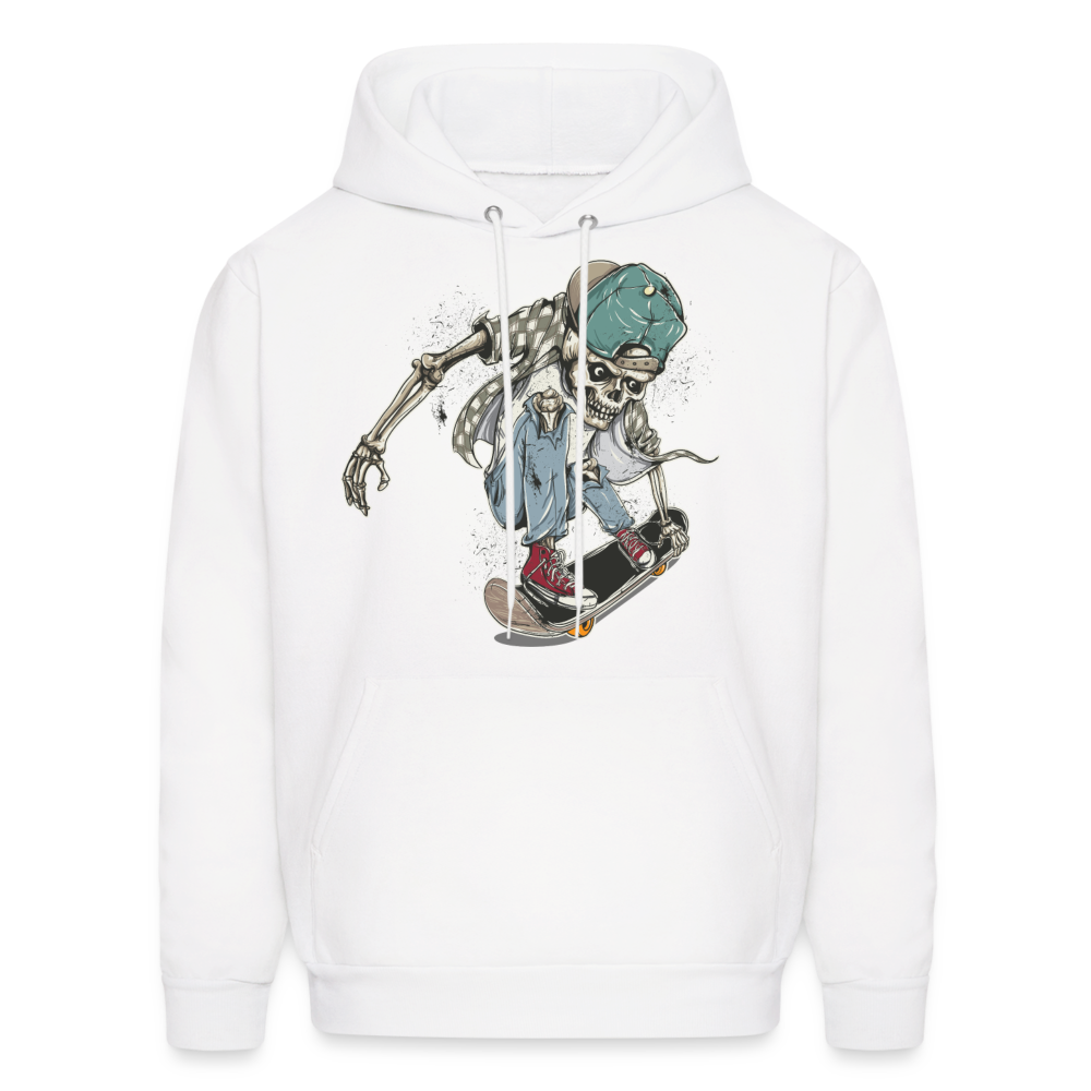 Skater Skeleton Hoodie - white