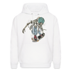 Skater Skeleton Hoodie - white