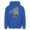 Skater Skeleton Hoodie - royal blue