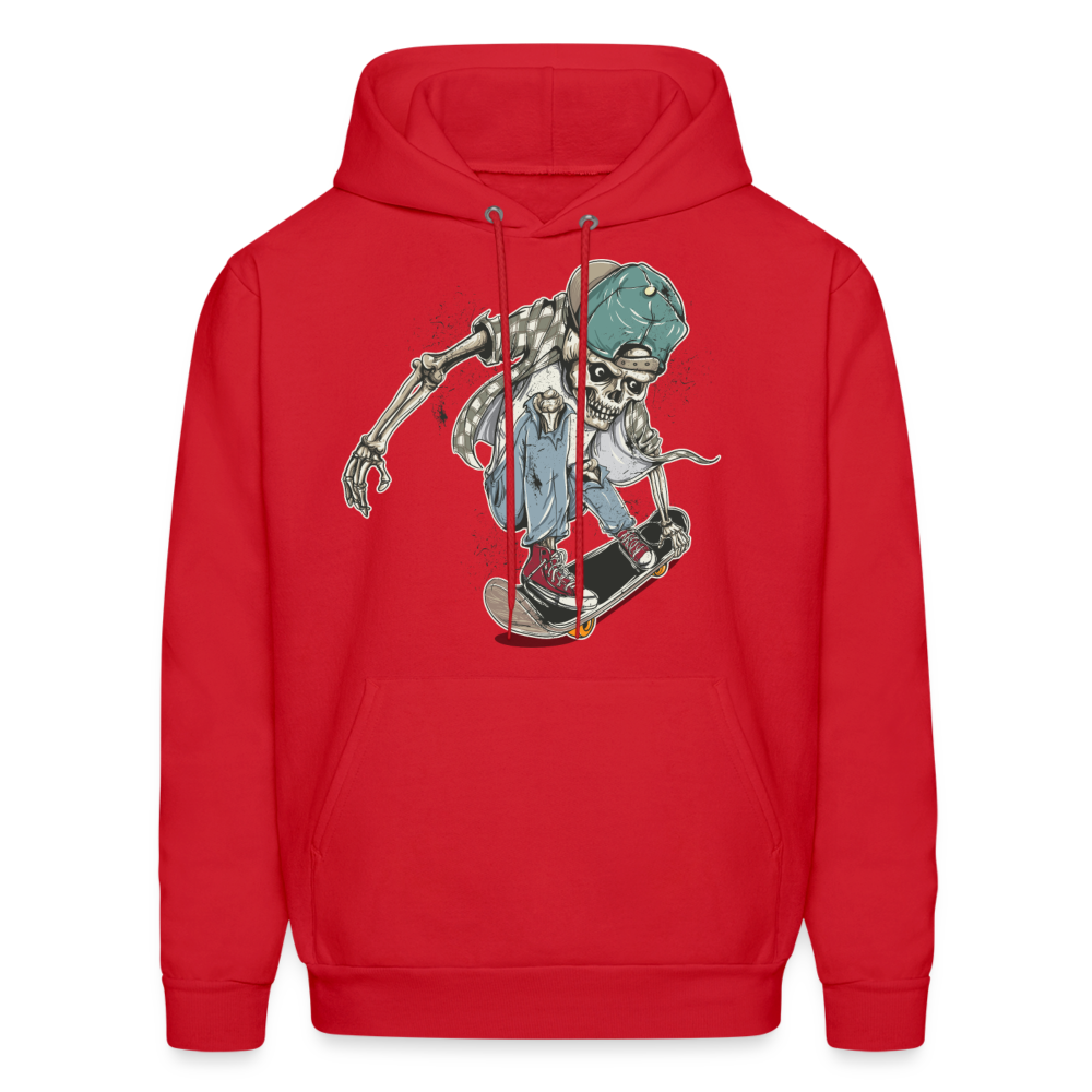 Skater Skeleton Hoodie - red