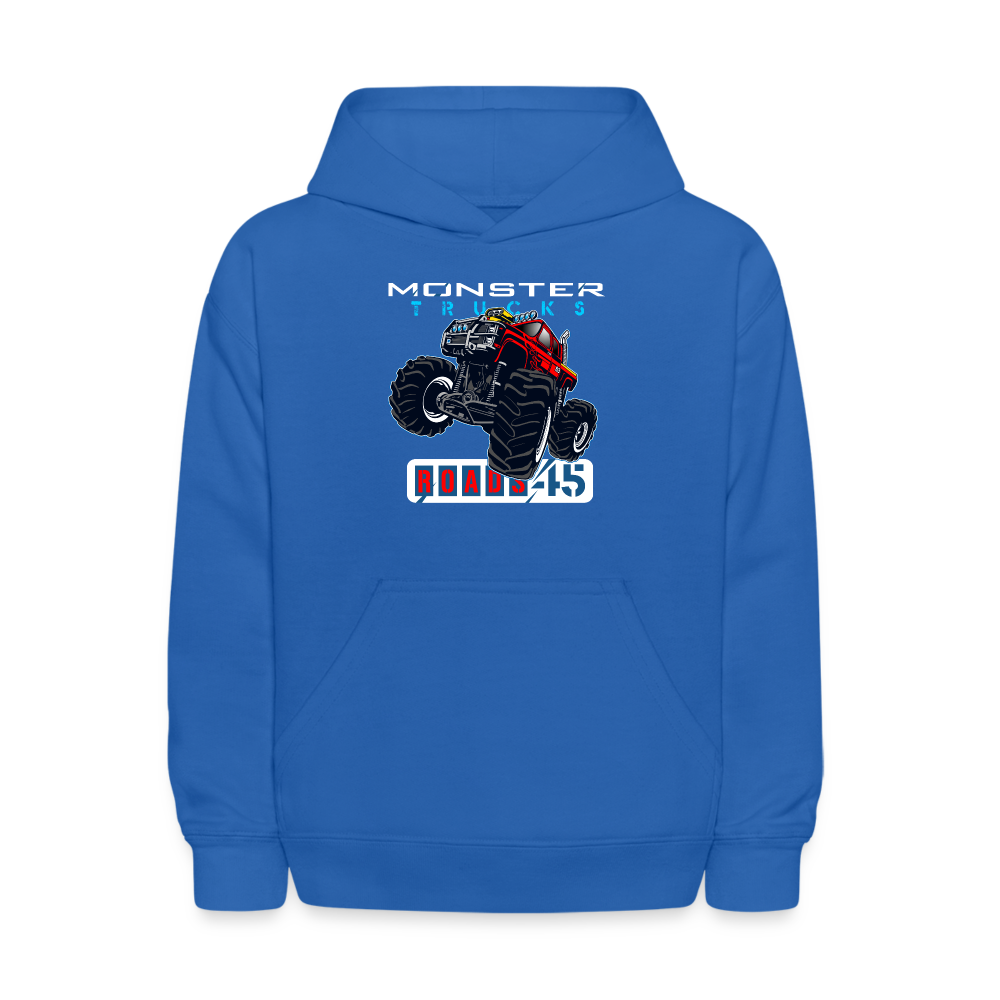 Kids Monster Truck Hoodie - royal blue