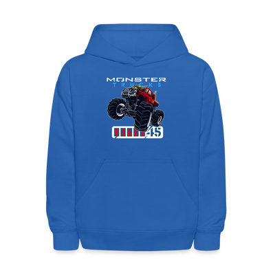 Kids Monster Truck Hoodie - royal blue