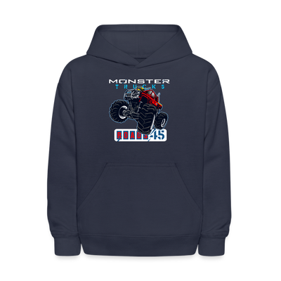 Kids Monster Truck Hoodie - navy