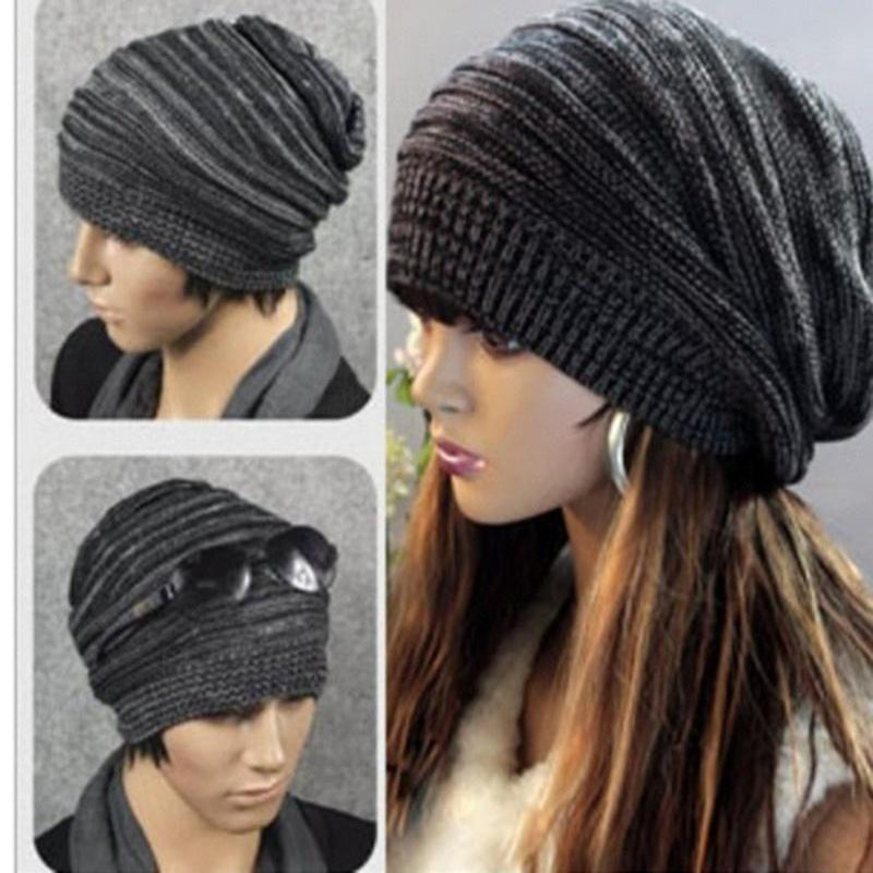 Womens Knit Baggy Beanie